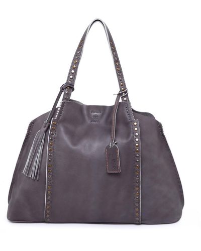Old Trend Genuine Leather Birch Tote Bag - Purple