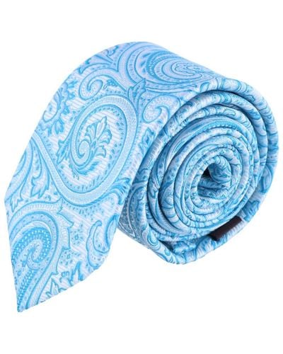 Trafalgar Sobee Paisley Silk Necktie - Blue