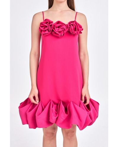 Endless Rose Rose Bubble Mini Dress - Pink