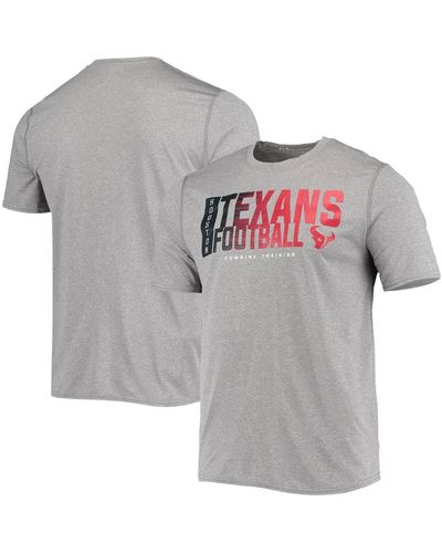 KTZ Houston Texans Combine Authentic Game On T-shirt - Gray
