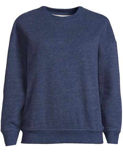 Lands' End Plus Size Serious Sweats Crewneck Long Sleeve Sweatshirt Tunic