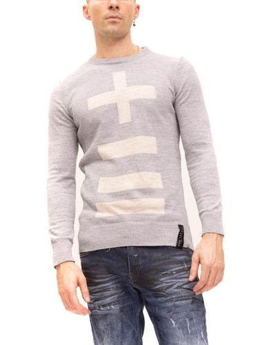 Ron Tomson Modern Signs Sweater - Gray