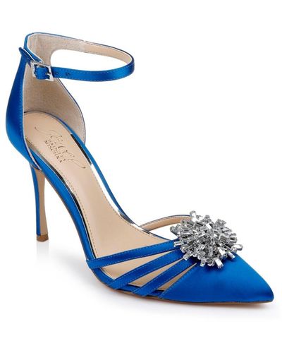 Badgley Mischka Violette Pointed Toe Evening Sandals - Blue