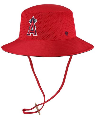 '47 '47 Los Angeles Angels Panama Pail Bucket Hat - Red