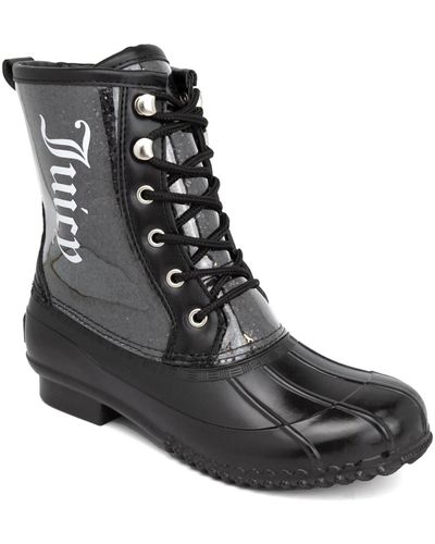 Juicy Couture Talos Glitter Rain Boots - Black