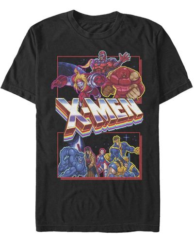 Fifth Sun X-men Arcade Fight Short Sleeve Crew T-shirt - Black