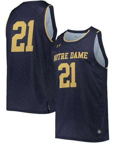 Under Armour #21 Notre Dame Fighting Irish Alternate Replica Basketball Jersey - Blue