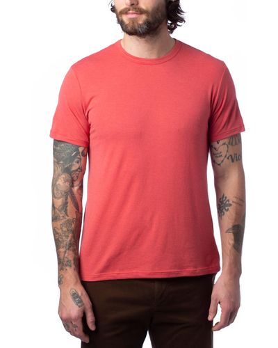 Alternative Apparel Modal Tri-blend Crewneck T-shirt - Red