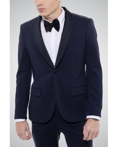 D.RT Sterling One Button Tuxedo - Blue