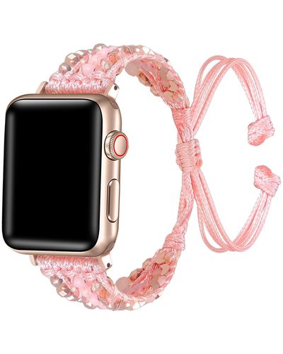 The Posh Tech Gemma Weave Band For Apple Watch Size-38mm - Pink