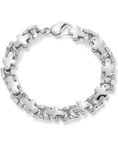 Andrew Charles by Andy Hilfiger Cross Link Bracelet - Metallic