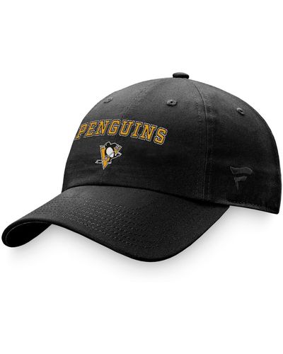 Fanatics Pittsburgh Penguins Fundamental Two-hit Adjustable Hat - Black