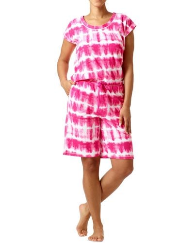 Hue 2-pc. Baby Terry Lounge Bermuda Pajamas Set - Pink