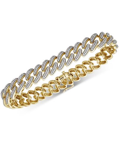 Macy's Diamond Cuban Link Bracelet (1 Ct. T.w. - Metallic