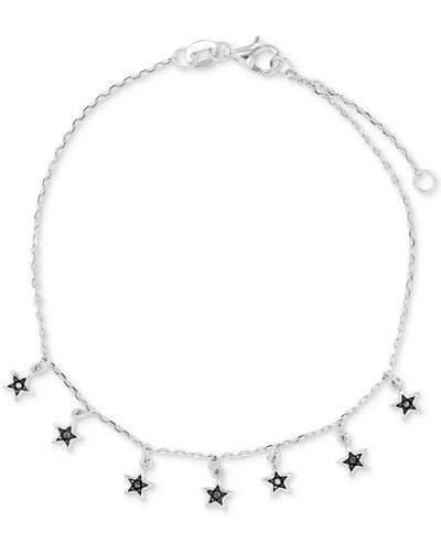 Macy's Star Dangle Chain Bracelet (1/10 Ct. T.w. - Black