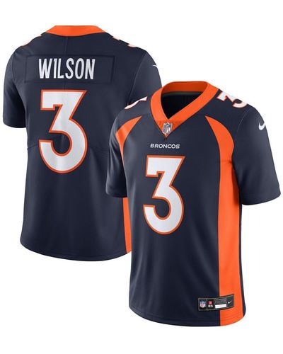 Men's Nike Russell Wilson Navy Denver Broncos Vapor Untouchable Limited Jersey Size: Medium