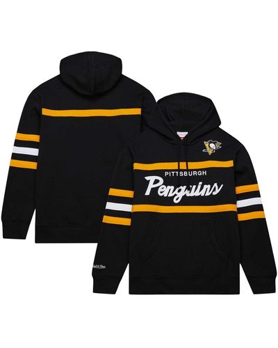 Mitchell & Ness Pittsburgh Penguins Head Coach Pullover Hoodie - Black