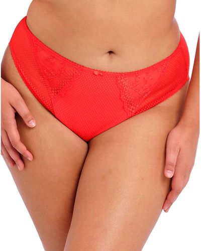 Elomi Plus Size Charley High Leg Brief Panty El4386 - Red