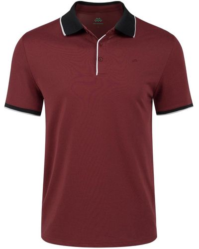 Mio Marino Big & Tall Classic-fit Cotton-blend Pique Polo Shirt - Red