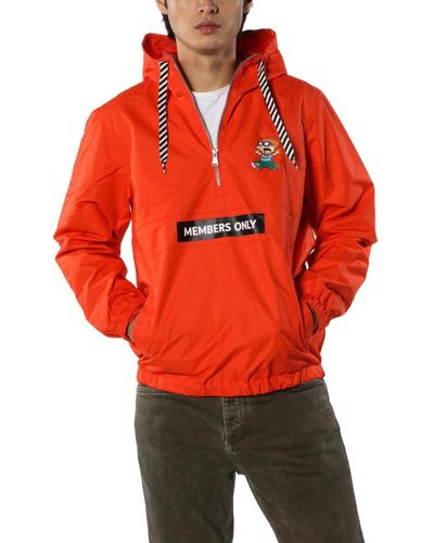 Members Only Nickelodeon Collab Popover Jacket - Red