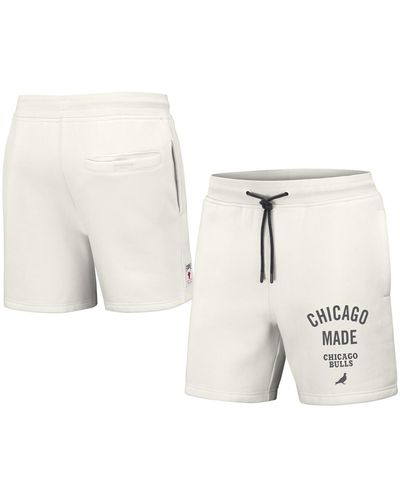 Staple Nba X Chicago Bulls Heavyweight Fleece Shorts - White