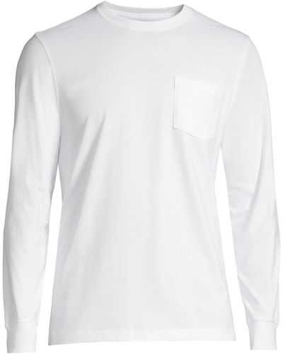 Lands' End Super-t Long Sleeve T-shirt - White
