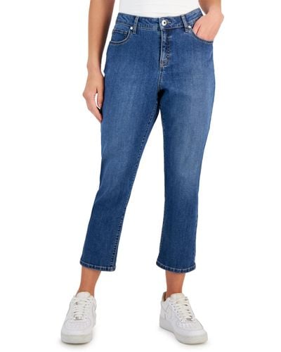Style & Co. Mid-rise Curvy Capri Jeans - Blue