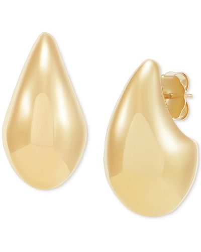 Macy's Polished Medium Teardrop Sculptural Earrings - Natural