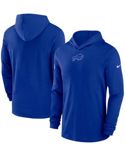 Nike Buffalo Bills Sideline Performance Long Sleeve Hoodie T-shirt - Blue
