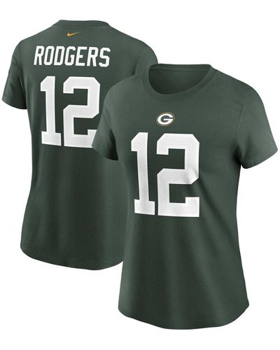 Nike Aaron Rodgers Bay Packers Name Number T-shirt - Green