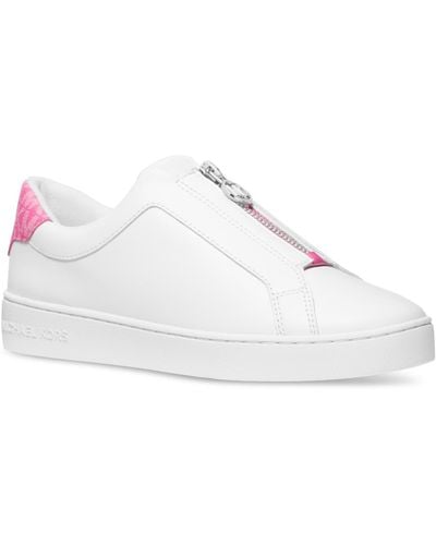 Michael Kors Michael Keaton Zip Slip-on Sneakers - White