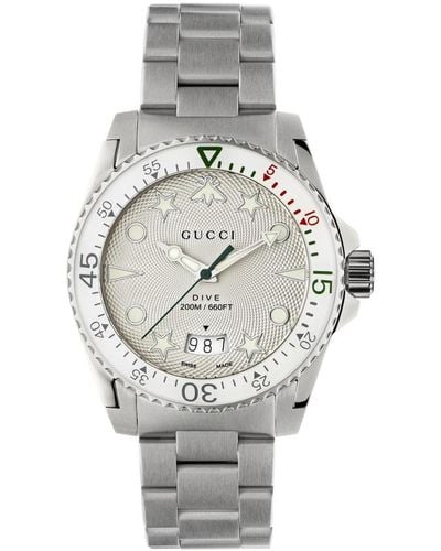 Gucci Swiss Dive Stainless Steel Bracelet Watch 40mm - Metallic