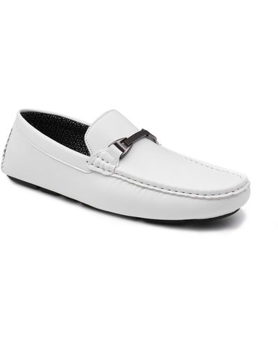 Aston Marc Charter Bit Loafers - White