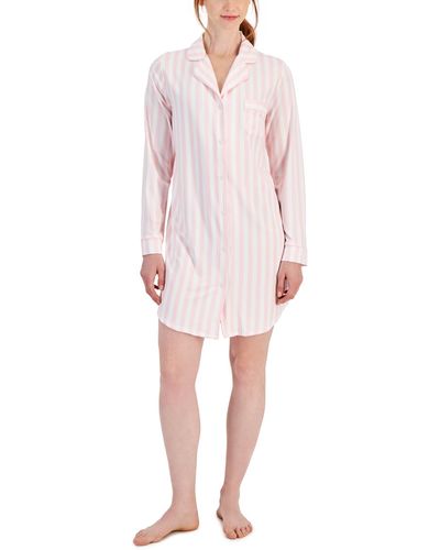Charter Club Sueded Super Soft Knit Sleepshirt Nightgown - Pink