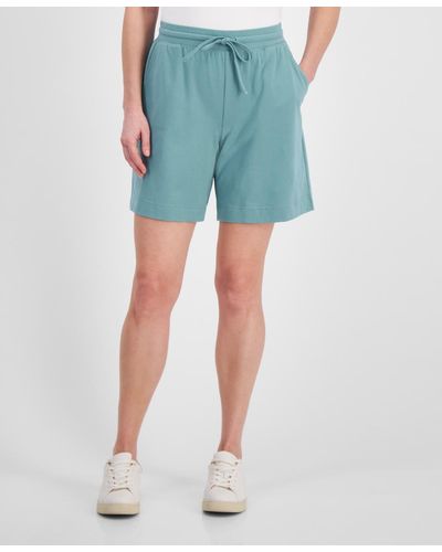 Style & Co. Mid Rise Sweatpant Shorts - Blue