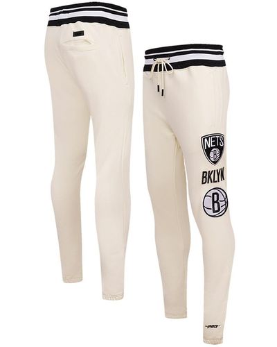 Pro Standard Brooklyn Nets Retro Classic Fleece Sweatpants - White