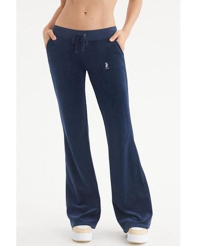 Juicy Couture Heritage Low Rise Snap Pocket Track Pant - Black