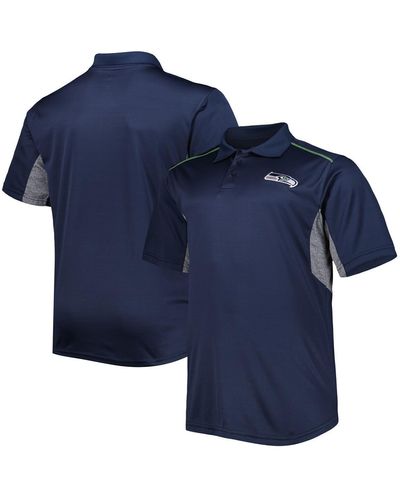 Profile College Seattle Seahawks Big And Tall Team Color Polo Shirt - Blue