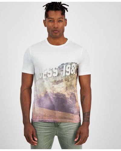 Guess Mountain Graphic T-shirt - White