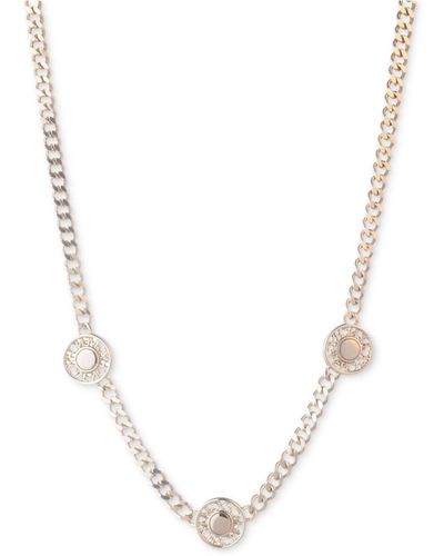 Givenchy Gold-tone Logo Coin Collar Necklace, 16" + 3" Extender - Natural