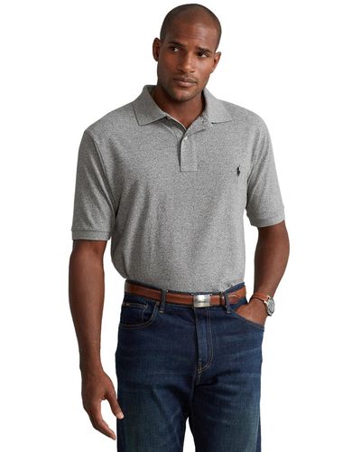 Polo Ralph Lauren Classic-fit Solid Mesh Polo Shirt - Gray