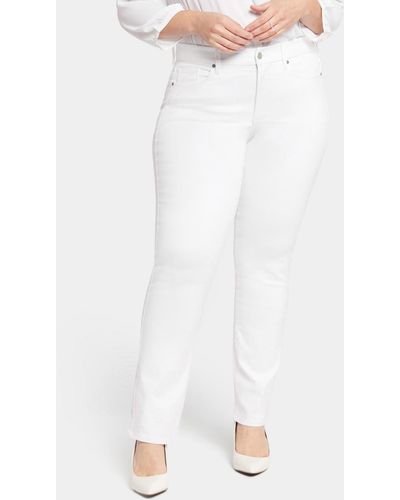 NYDJ Plus Size Waist Match Marilyn Straight Jeans - White