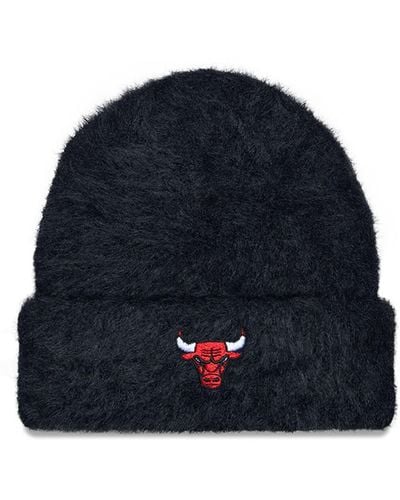 KTZ Chicago Bulls Fuzzy Thick Cuffed Knit Hat - Blue