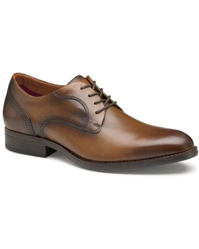 Johnston & Murphy Hawthorn Plain Toe Dress Shoes - Brown