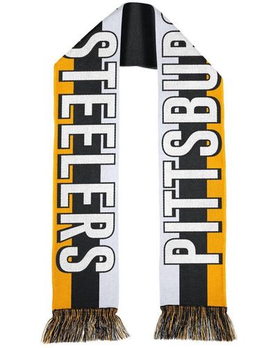 WEAR by Erin Andrews Pittsburgh Steelers Stripe Scarf - White