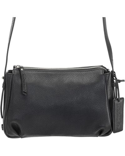 Mancini Pebbled Charlize Crossbody Handbag - Black