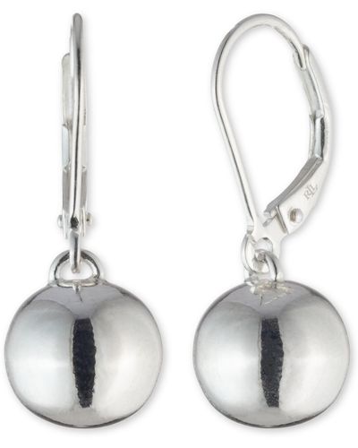 Ralph Lauren Lauren Bead Drop Earrings - Gray