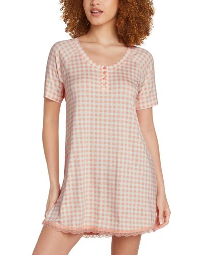 Honeydew Intimates Lovely Morning Gingham Sleepshirt - Pink