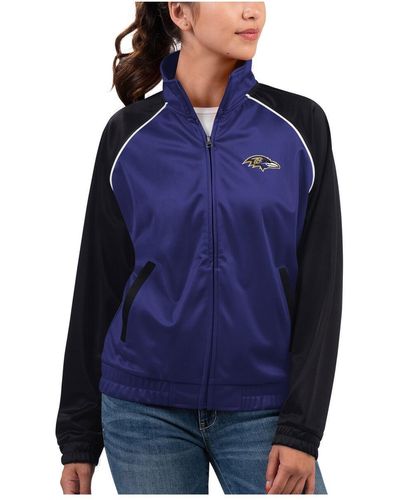 G-III 4Her by Carl Banks Baltimore Ravens Showup Fashion Dolman Full-zip Track Jacket - Blue