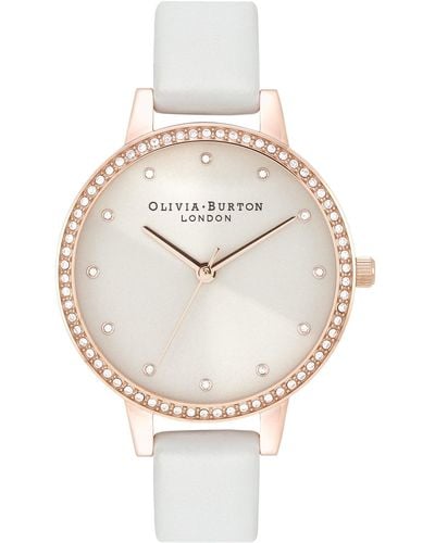 Olivia Burton Classics Leather Strap Watch 34mm - Multicolor